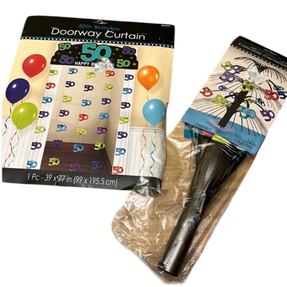AMSCAN 50th BIRTHDAY party supplies